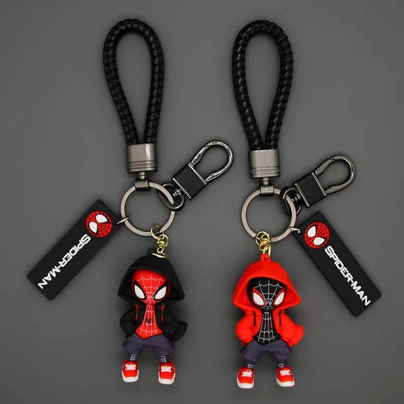 Cartoon Superman Spider-Man Keychain Creative Marvel Super Hero Lovely Bag Pendant Iron Man Men and 