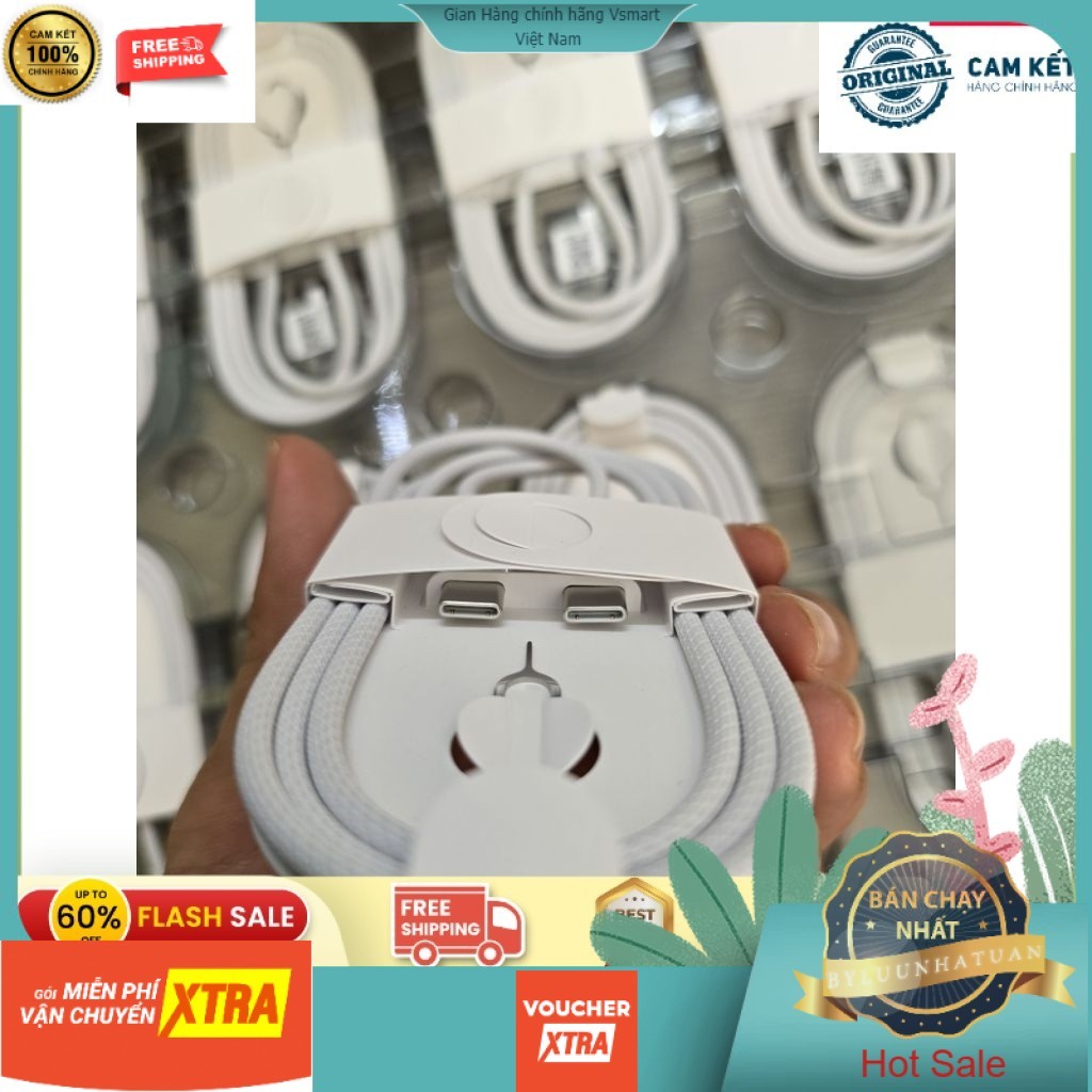 Cap sạc 15 và 16 type C to type C Zin New Chính Hãng Cam Kết 100% hỗ trợ sạc nhanh 45W