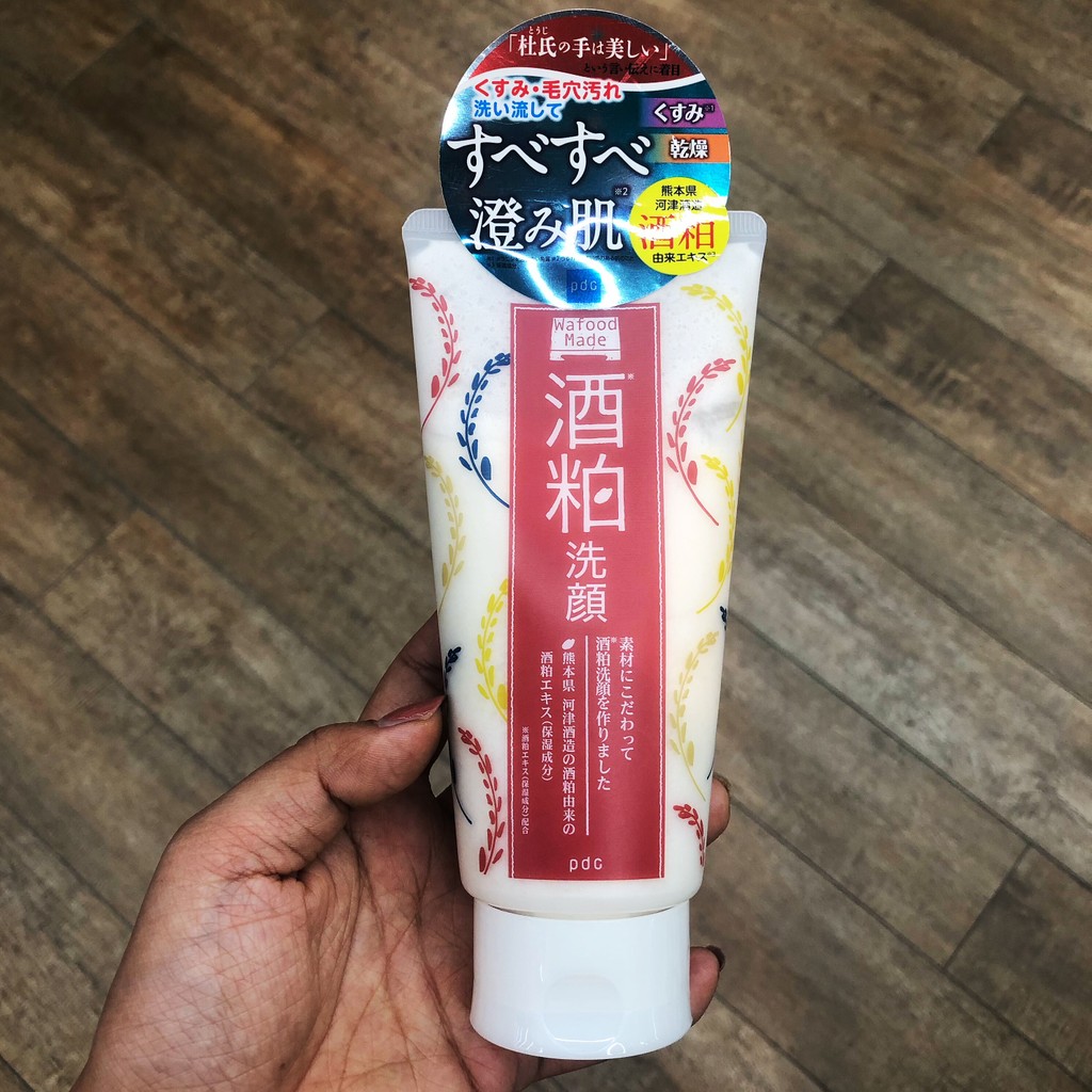 Pdc pdc Sake Dregs Sữa rửa mặt 170g Sữa rửa mặt Sake Nhật Bản Sữa rửa mặt Làm sạch sâu lỗ chân lông 