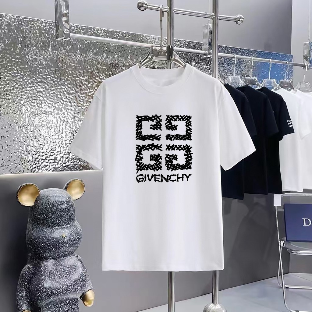 GIVENCHY / GIVENCHY 2026 Áo thun ngắn tay cổ tròn phong cách cặp đôi Phong cách nam 100% Cotton Tùy 