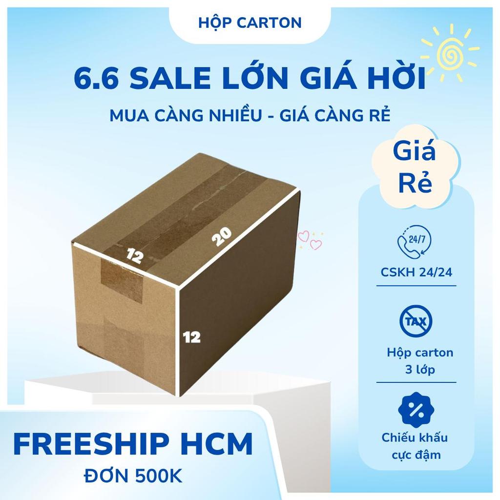 hộp carton 20x12x12 bộ 50 trơn cứng cáp