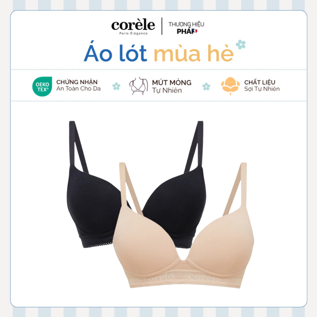 [Hỏa tốc HCM] Combo 2 Áo ngực mút mỏng không gọng vải sợi tre bản lưng to che mỡ lưng chuẩn OEKO-TEX