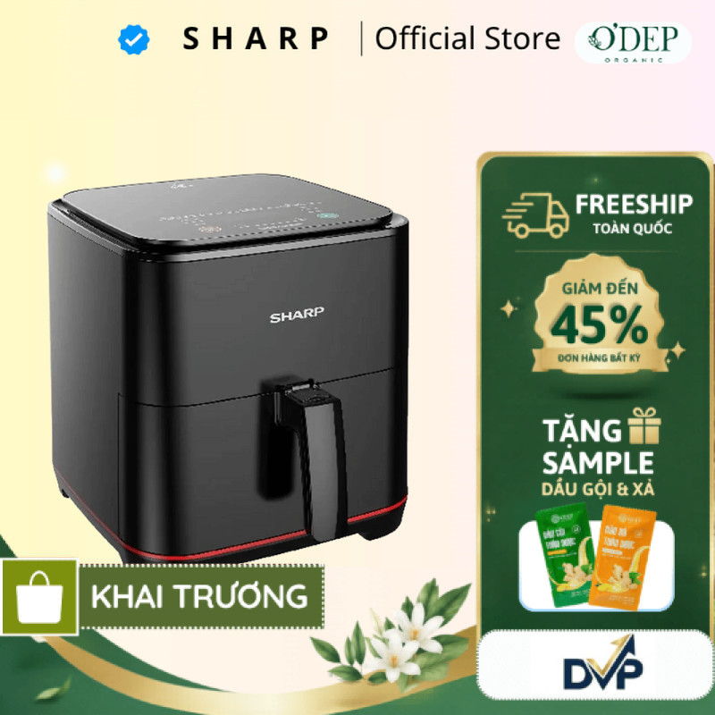 Nồi chiên không dầu Sharp KF-AF70EV-BK (7L) - Hàng Chính Hãng - SHOP DVP