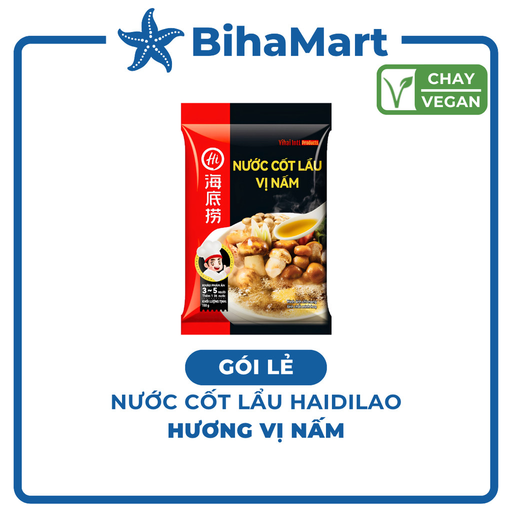 [GÓI LẺ] - HAIDILAO - Nước cốt lẩu Haidilao vị nấm, nước cốt lẩu nấm Haidilao, Haidilao nước cốt lẩu