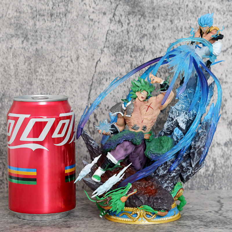 HSDO Dragon Ball Peripheral Statues: Saiyans, Broly VS Gogita Action Figure - Officially Licensed Dr