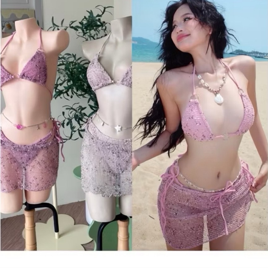 NANGMAY bikini 3 món plink lấp lámh