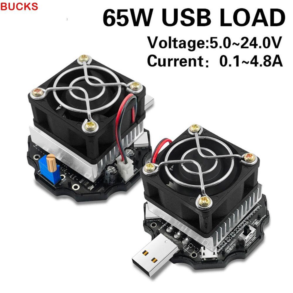 BUCKS Sạc Tải Điện Tử 5v 12v 24v USB Đồng Hồ Đo Nguồn Điện Kiểm Tra Màn Hình Pin Xả Pin Thử