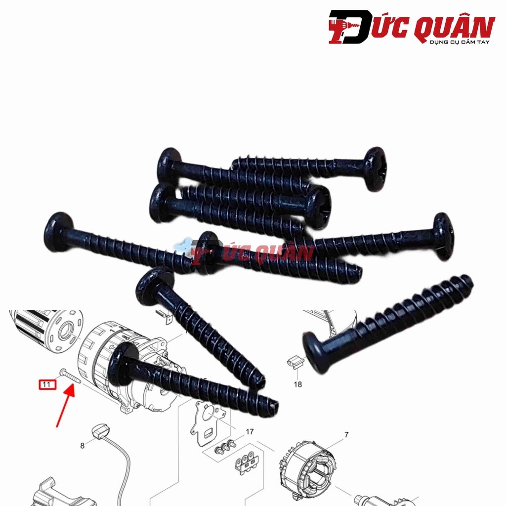 Ốc vít máy khoan DDF484/ DHP484/ XPH12 Makita 251497-8 ( 1 cái )