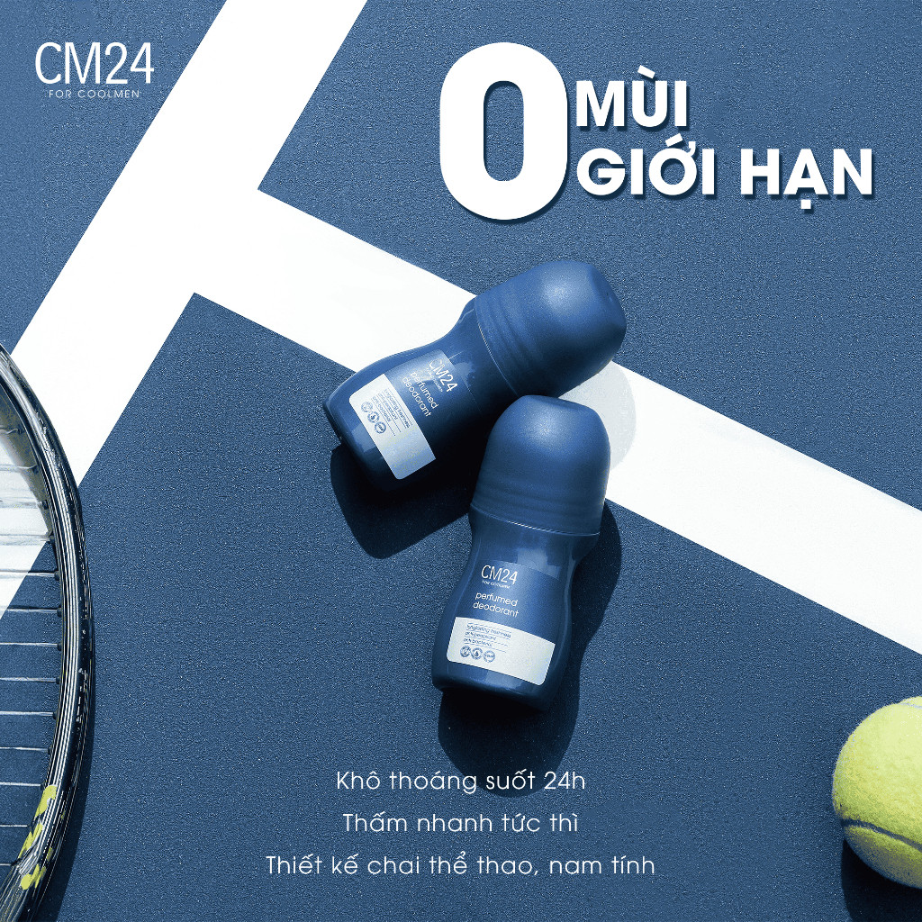Combo Nước Hoa Iconic Cool 9ml Và Lăn Khử Mùi Khô Thoáng Thương Hiệu CM24 For Coolmen