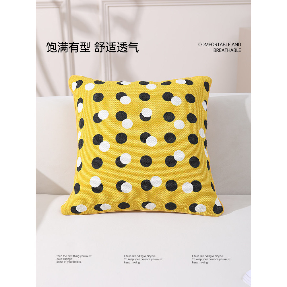 [Chấm bi | Silk Net Gilding Stamping] Gối Sofa Văn Phòng Ngủ Eo Đệm Hỗ Trợ Phòng Khách ins Core Gối