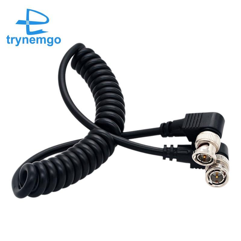 Góc phải BNC sang góc phải Cáp Video BNC Cáp đồng trục Máy ảnh dây lò xo PU