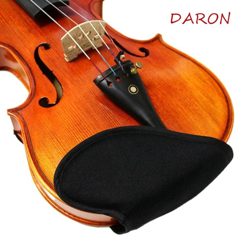 DARON Violin Vai Rest Pad, Cotton Đen / Đỏ Violin Chin Rest Pad, Fiddle Parts Soft Protector Cushion