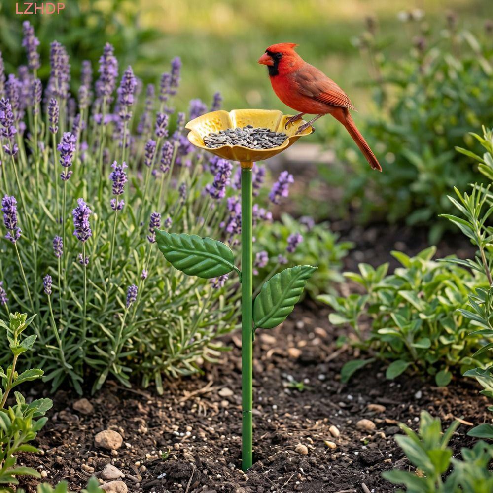 LZHDP Bee Butterfly Water Dispenser, Garden Stake Flower Design Bee Water Feeder, Bee Bath Outdoor I