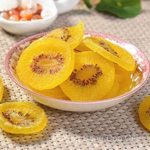 Kiwi sấy khô, lát kiwi vàng, lát kiwi vị nguyên bản, trái cây sấy khô.100g