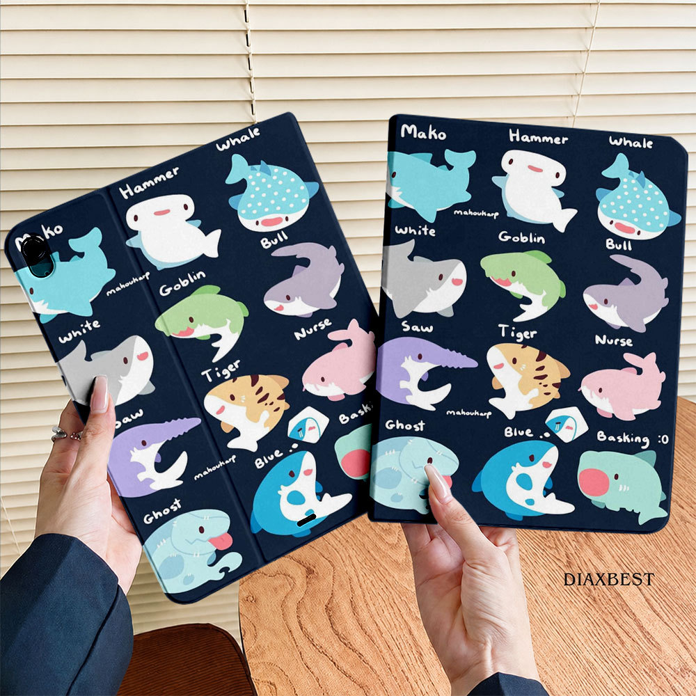 marine animals ốp ipad chữ Y cho ipad air m3 M4 A16 Pro 11 13 M5 gen5 6 7 8 9 10.2 Chống sốc ipad a1