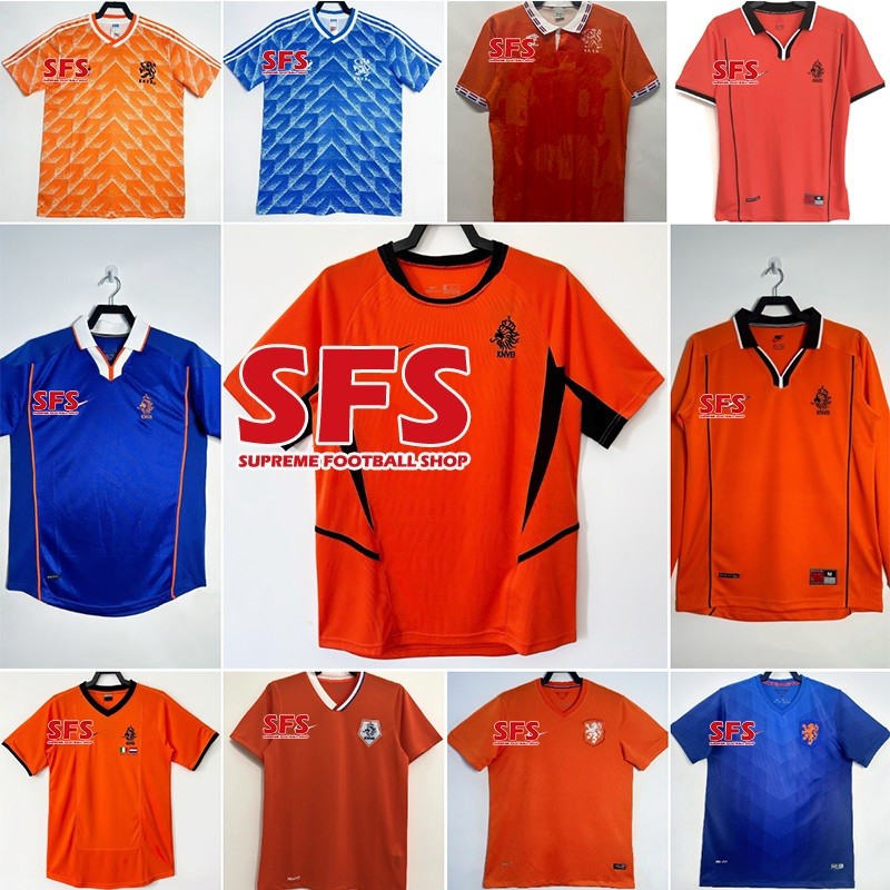 [SFS] Retro 1988-14 Retro Áo Bóng Đá Hà Lan Áo Thun Thể Thao Áo Người Hâm Mộ Phiên Bản S-2XL-FG001