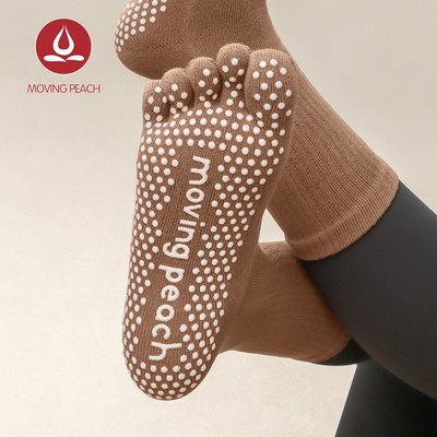 MOVING PEACH Tất ngắn Yoga Tất chống trượt Tất năm ngón thoải mái