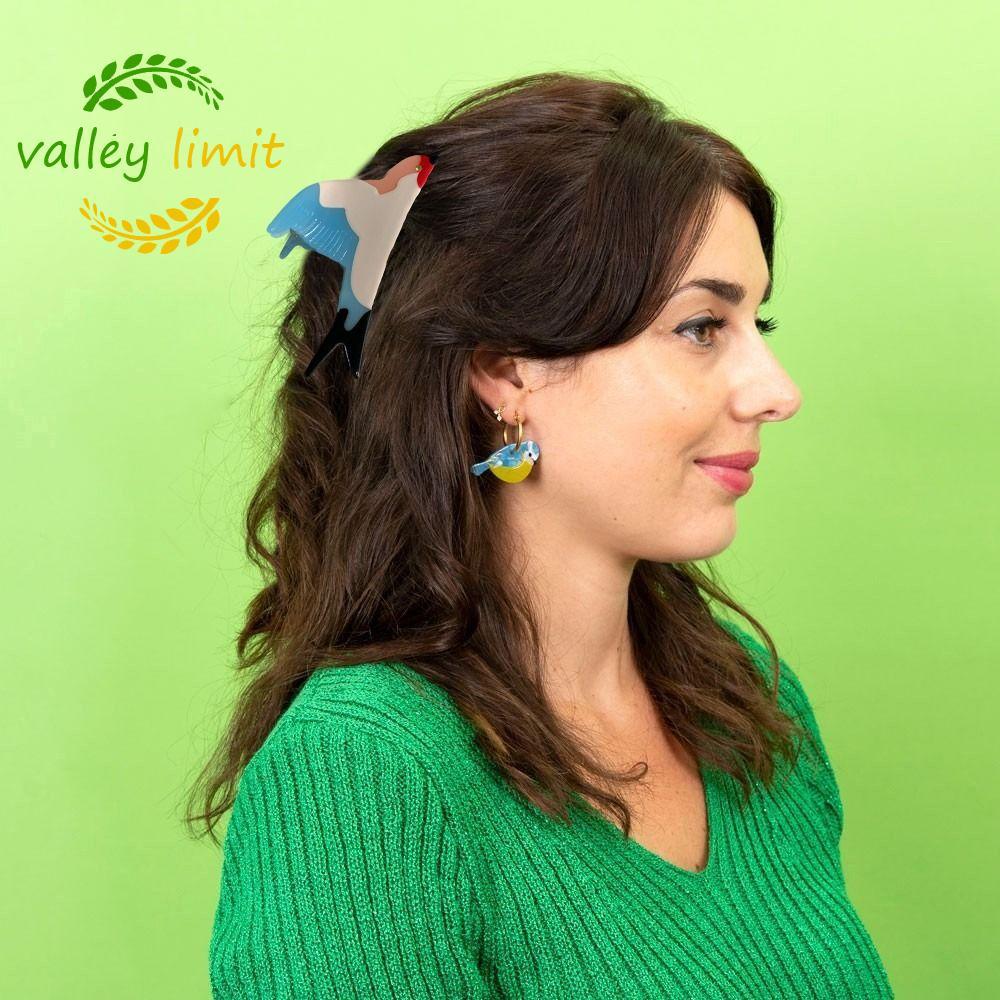 valley limit VALLEY LIMIT Móng Vuốt Tóc Động Vật, Rainbow Acetate Kẹp Tóc Mèo, Kẹp Tóc Bướm Thanh Lị