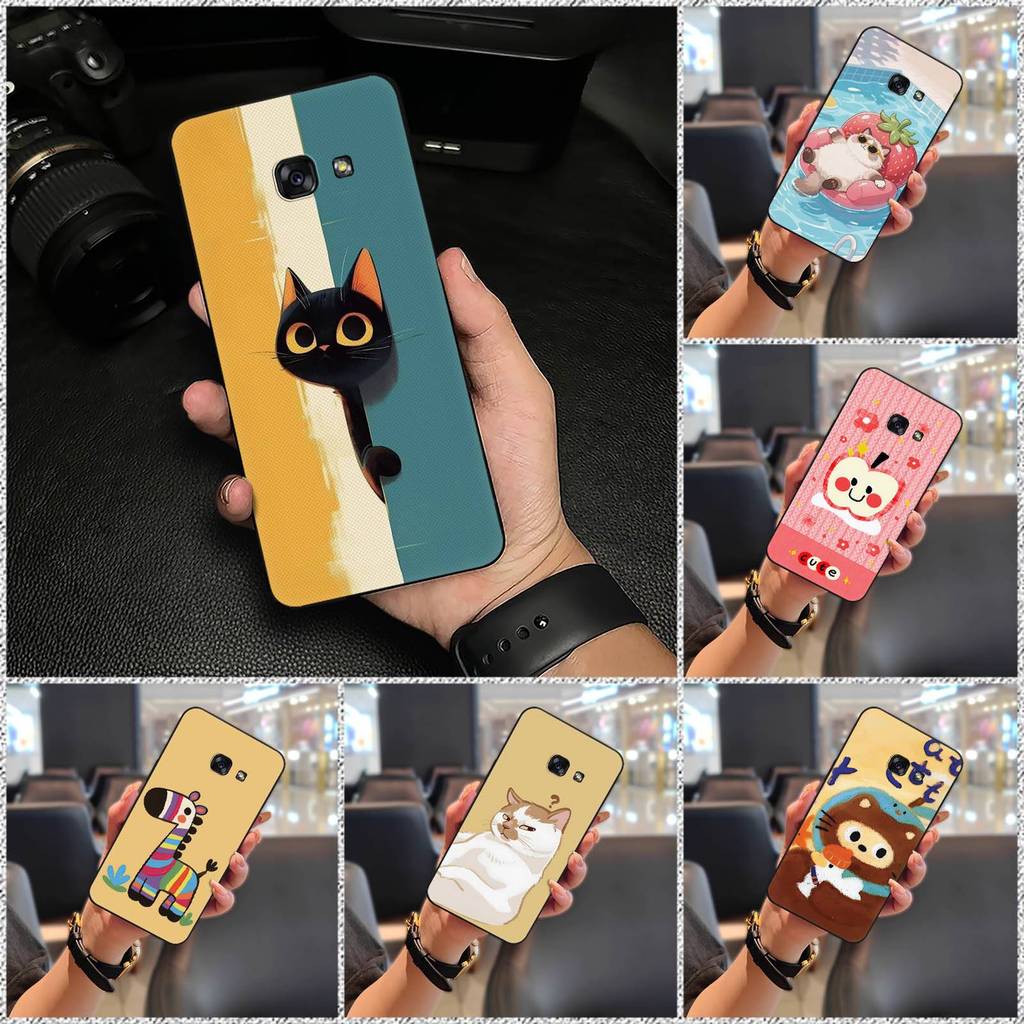 Tản Nhiệt Samsung Galaxy A7 2017 / A720 Ốp Điện Thoại Sáng Tạo Chống Bụi Vui Nhộn Màu Trơn Silicone 