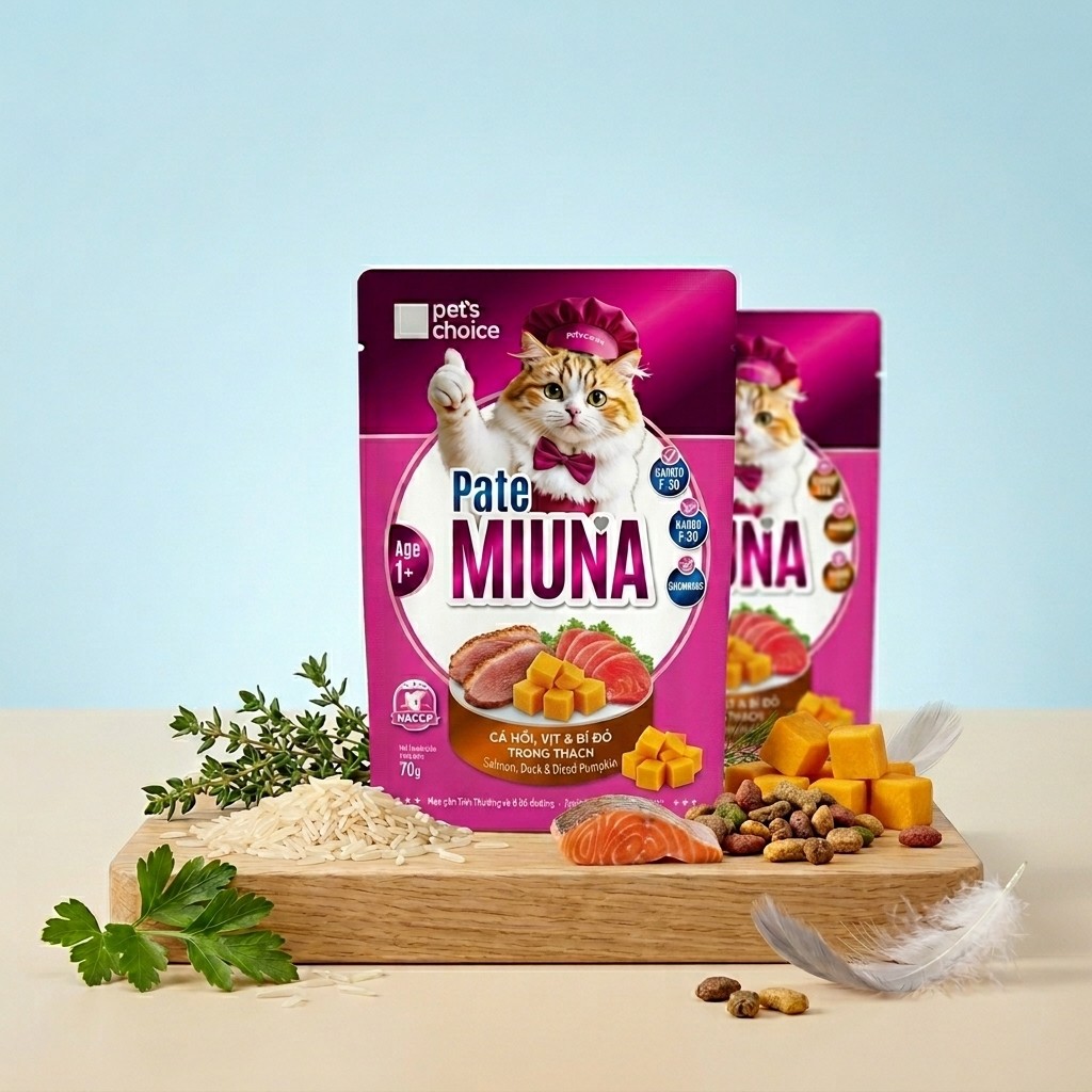 Pate Cho Mèo Miu Choice gói 70g - Thức Ăn Ướt Dinh Dưỡng Cho Mèo Giúp Boss Khỏe & Lông Mượt - KPETMA