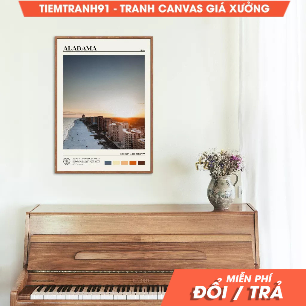 Tranh treo tường, Oil Paint, Alabama, Alabama Wall Art, Alabama Poster, Alabama Photo, Alabama Poste