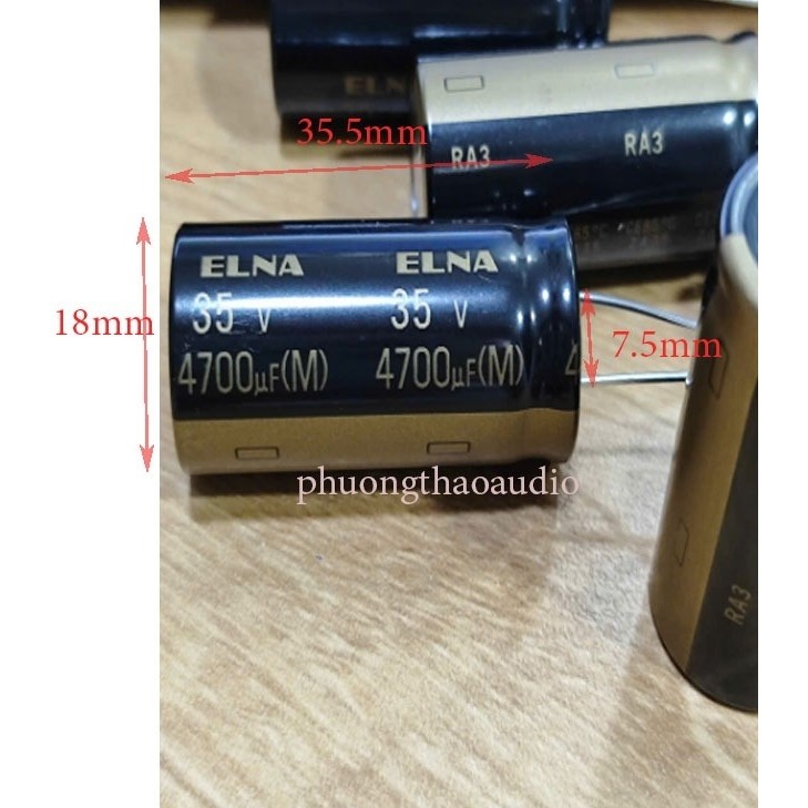 Tụ Elna RA3 4700uf 35V,Tụ điện phân cực elna 4700uf 35v