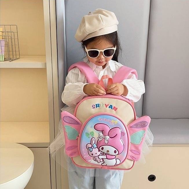 Kindergarten Backpack Children's New Girls' Cute Clow M Backpack Cartoon Waterproof Girls' Backpack 