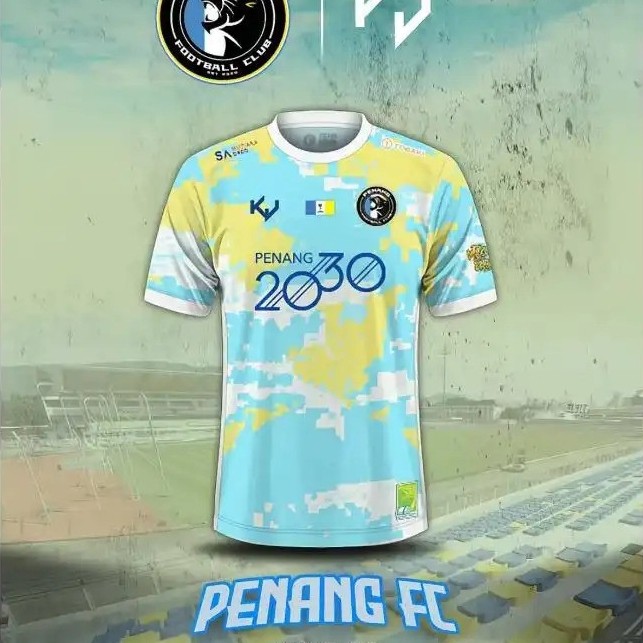 Áo bóng đá sân nhà Penang FC, Phiên bản quạt, Áo câu lạc bộ bóng đá, Unisex, Mùa 25-26, New Jersey, 