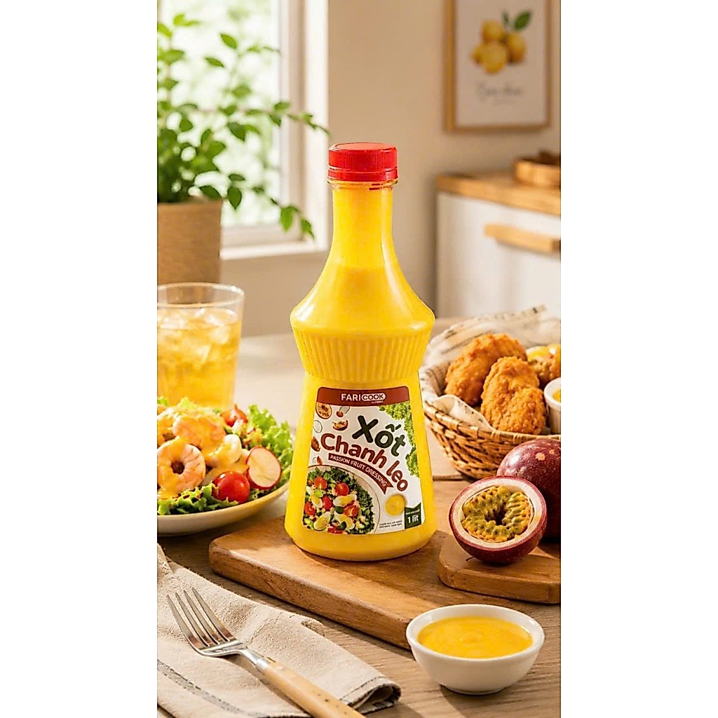 Sốt Chanh Leo Thơm Ngon Dùng Cho Salad Và Món Nướng