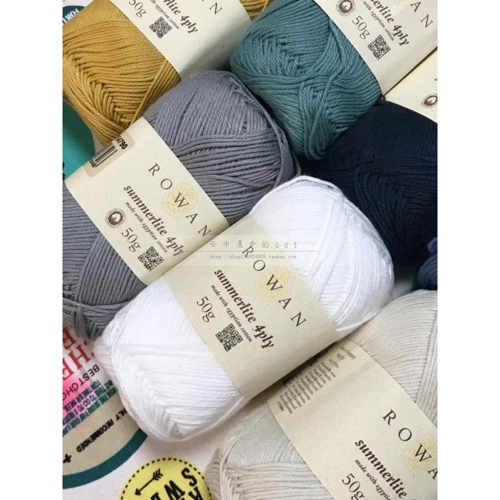 [Line Word Hall] British Rowan summerlite 4ply Xuân Hè Sợi Cotton Mềm Mại Gần Áo Cotton Cho Bé