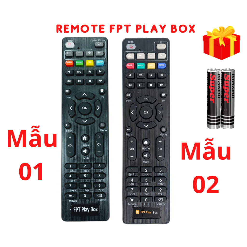 Remote điều khiển đầu FPT Play Box Mã 06, điều khiển đầu thu FPT Play Box 2017 - 2018 - T&U Remote