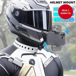Xe Máy Mũ Bảo Hiểm Gắn Cho Điện Thoại & Máy Ảnh, Mũ Bảo Hiểm Dây Đeo Bộ Gắn Cho Gopro Hero 12 11 10 9 8 7 6 5 4 Xe Máy Yi SJCAMA Ction Thể Thao Camera Gắn Full Mặt Giá Đỡ Phụ Kiện