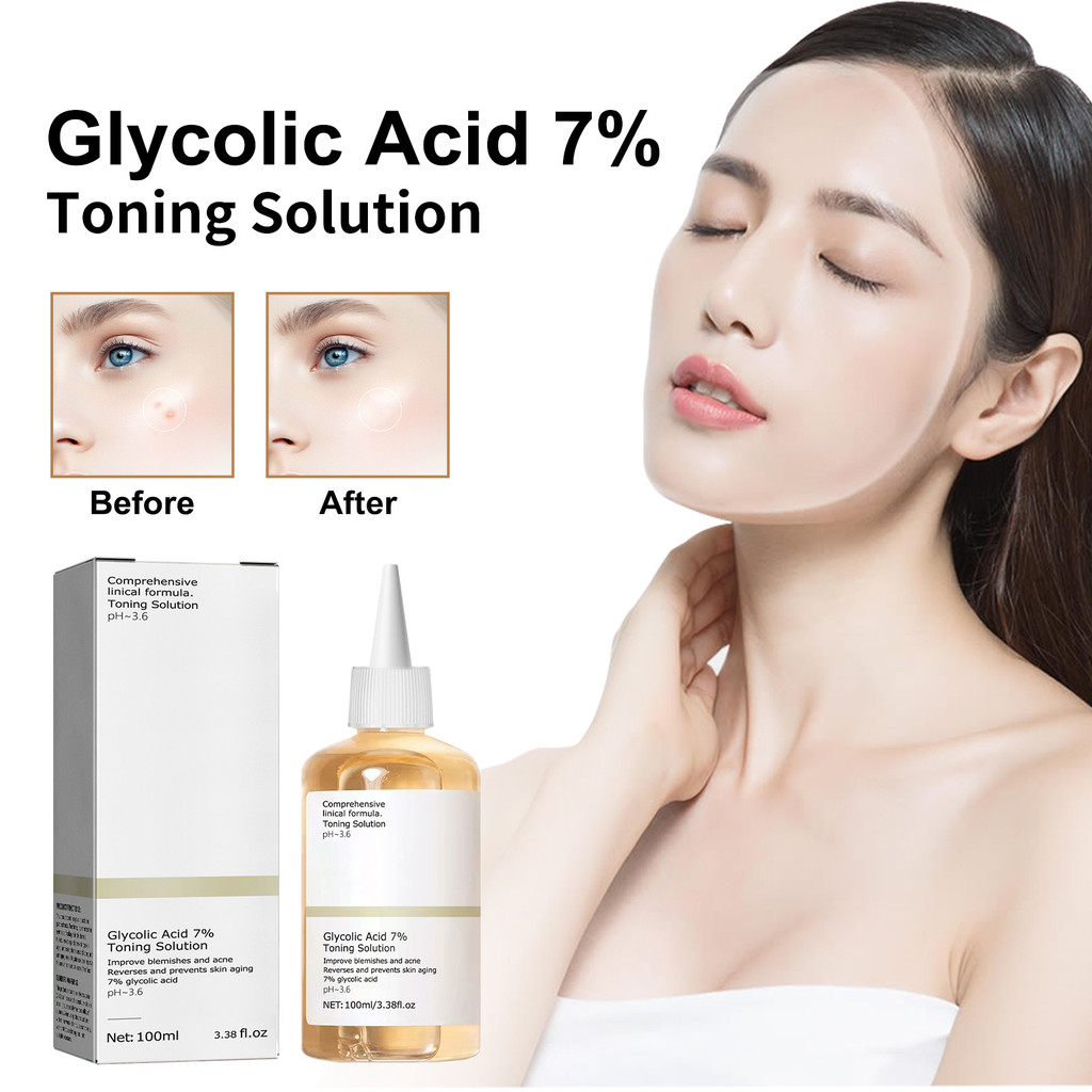 ((6 Chai) Mực Axit Trái Cây Ethanol, Loại Bỏ Mụn Kín, Mực Dưỡng Ẩm 100ml, Mực Tinh Chất Dưỡng Ẩm 260