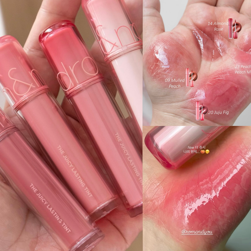 Romand Juice Lip Gloss Sản phẩm mới 2.0 Gương Nước Bóng Thủy Tinh Son Bóng Dưỡng Ẩm 01 02 05 22 23 S
