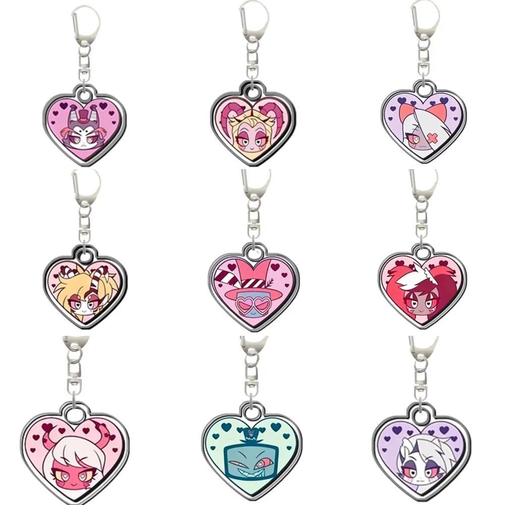 Hazbin Hotel Alastor Niffty Angel Charlie Cherri Stella Keychain Anime Game Collection Acrylic Mater