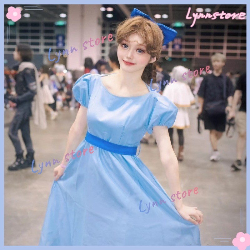 DISNEY PETER PAN Trang Phục Hóa Trang WENDY DARLING Cosplay Đầm Công Chúa Anime Đảng Carnival Trang 