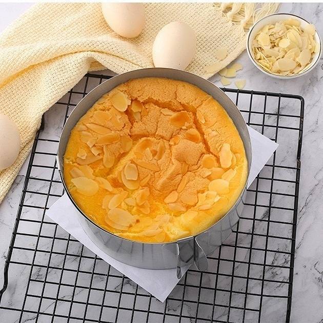 SST Cake Ring Mold Cake Mold Live Bottom Anode Non-Stick Oven Air Fryer Baking at Home Dedicated ygm