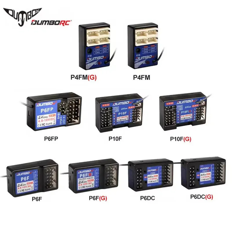 Bộ thu HB DUMBORC 4 / 6 / 10CH P10FG P6DCG P4FMG P6FP P6FG Mô-đun huấn luyện viên Mini DDF-350 X4 / 