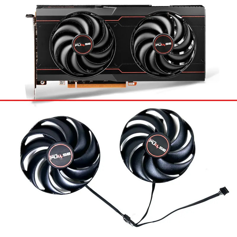 【 CF9010H12D FDC10H12D9-C 85MM 4PIN Radeon RX6600 XT QUẠT GPU cho Sapphire RX 6600 RX 6600XT 8G D6 Q