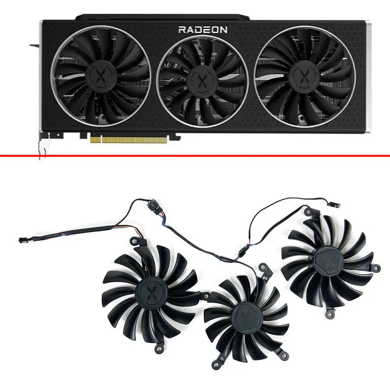 * MỚI Cho XFX Speedster MERC 319 AMD Radeon RX 6800 6900XT 6800XT Quạt Làm Mát GPU 95MM CF1015U12D 8