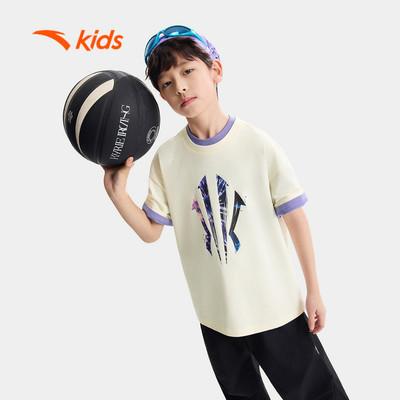 Anta Kids Áo Phông Bóng Rổ Kyrie Irving Dành Cho Bé Trai Áo Thun thể thao Basketball KAI 3526B1177