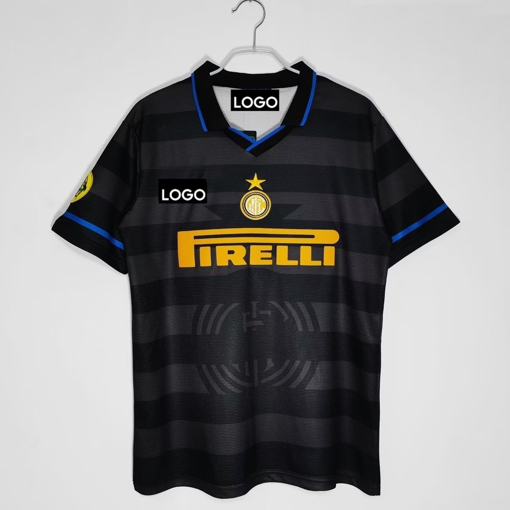 Áo thun bóng đá tùy chỉnh Inter Milan 3RD Retro Jersey 1997 / 98abac