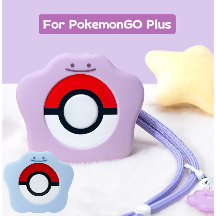 Ốp Bảo Vệ Silicon Cho Pokemon Go Plus + Màn Hình Ngủ Hoạt Hình Vỏ Chống Sốc Có Dây Cho Go Plus