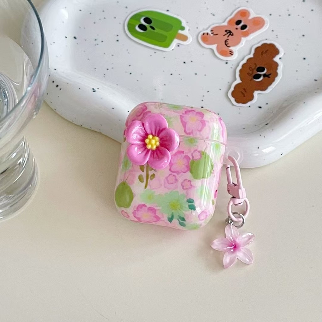 Hoa ba chiều Thích hợp cho airpod4 Vỏ tai nghe không dây Bluetooth Apple Flip Cover thế hệ thứ 3 pro