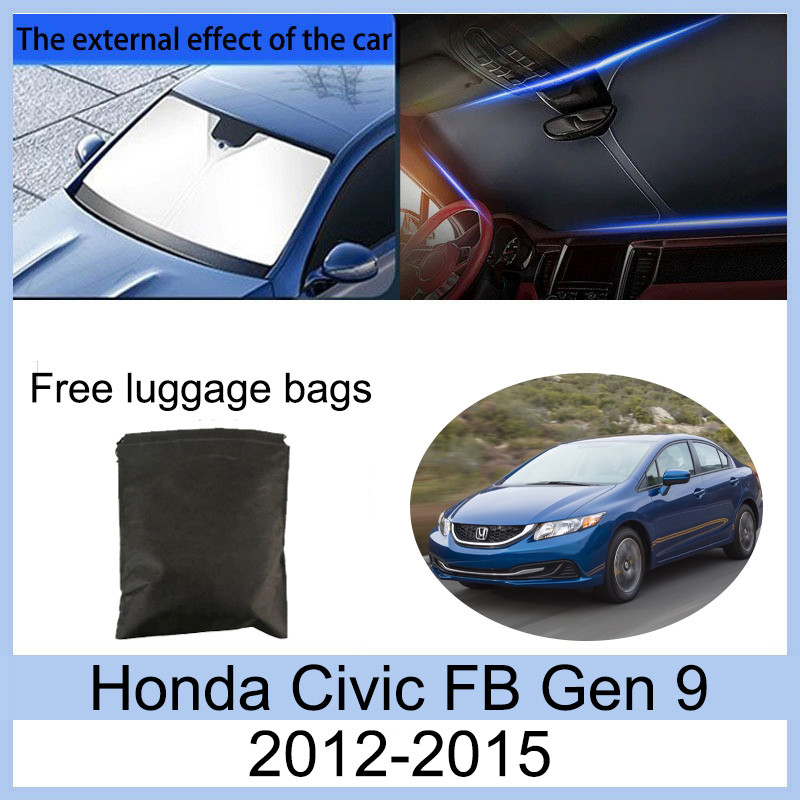 Sun Shade Car Cho Xe Honda Civic FB Gen 9 2012-2015 2013 2014 Kính Chắn Gió Mặt Trước SunShade Có Th