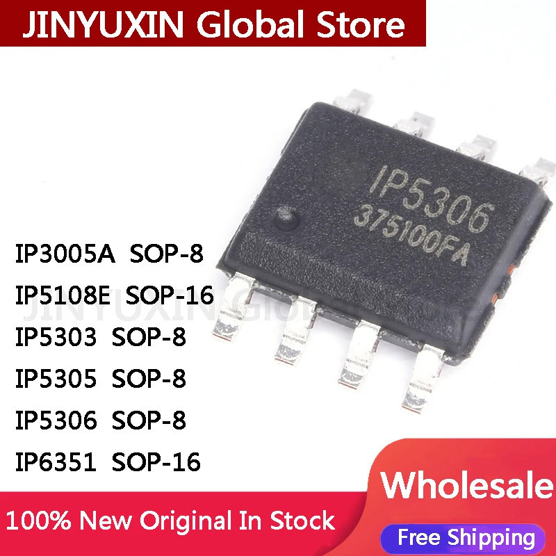 5 Cái IP3005A IP5303 IP5305 IP5306 SOP-8 IP5108E IP5108 IP6351 IP6505 IP6505T SOP-16 IC Chip