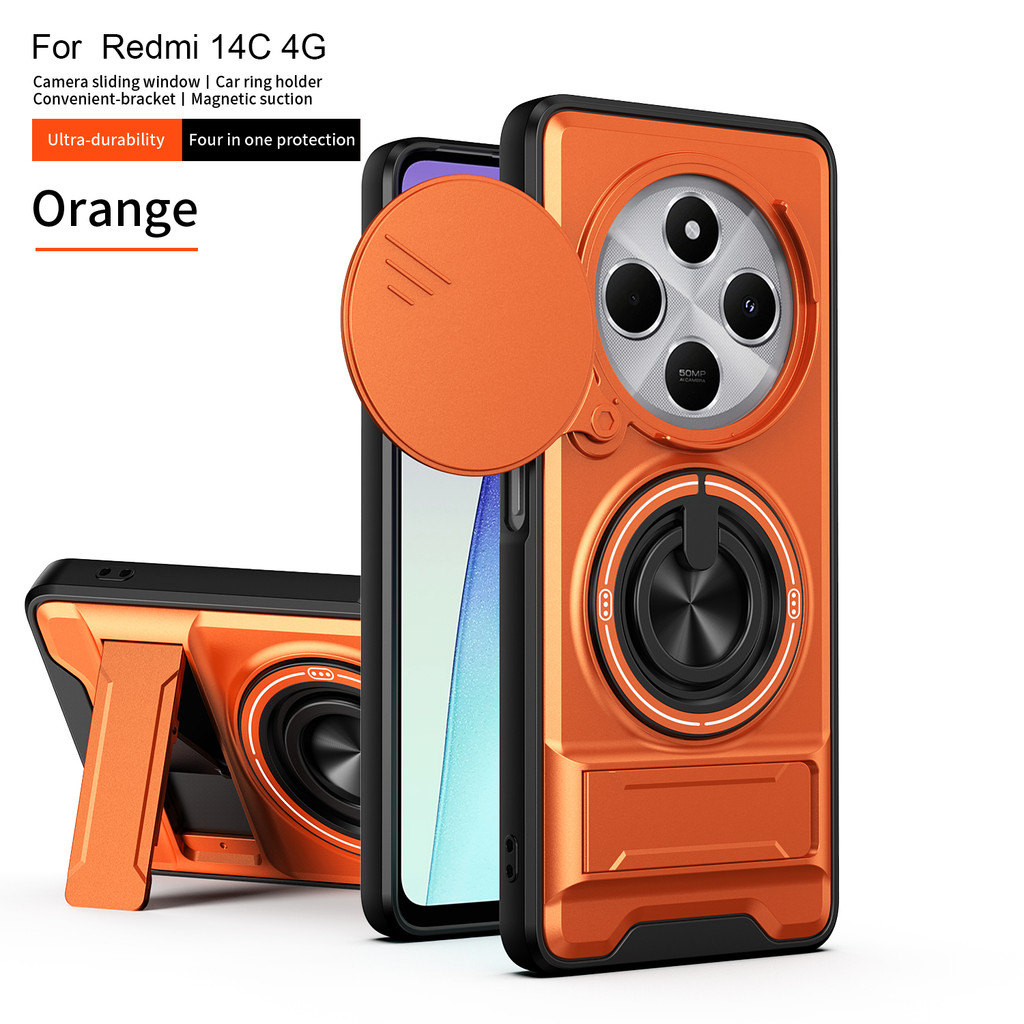 Dành Cho Xiaomi Poco C75 Ốp Lưng Poco C75 Vỏ POCO C75 Vỏ Điện Thoại Magsafe Từ Gấp Giá Đỡ Giáp Quân 