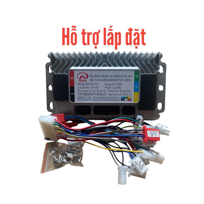 Ic đúc 1200w [mở tua sẵn]48-72v(4 đến 6 bình lớn +nhỏ) chạy từ bánh 350w đến 1200w dòng cả 40a cực k