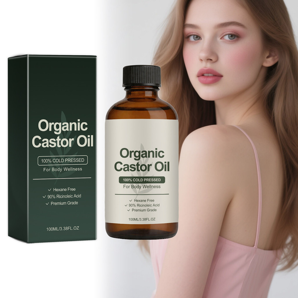 Dầu thầu dầu hữu cơ 100ml – Cold Pressed, Hexane Free, Skin & Body Dưỡng ẩm