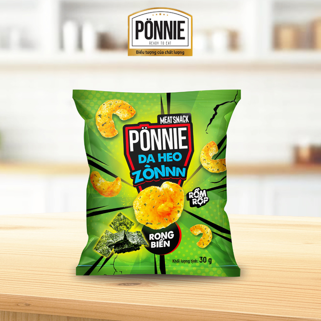 [Quà Tặng] Combo 2 Snack Ponnie da heo zòn vị rong biển 27gr